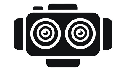 360-degree camera icon for virtual reality and immersive experience, omnidirectional video capture technology symbol