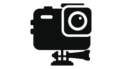 Action camera icon for adventure, sports, outdoor activities, durable video recording, and rugged motion capture.