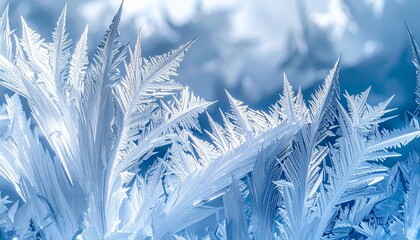 Fractal pattern with icy crystalline geometry in blue and white, evoking cold, complexity, and symmetry.
