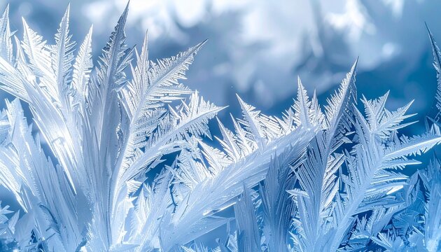 Fractal pattern with icy crystalline geometry in blue and white, evoking cold, complexity, and symmetry.