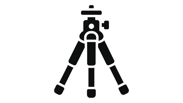 Camera tripod icon for photography and videography stability, essential equipment for capturing steady shots.