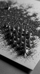Magnetic Sand Aligning into Order
