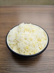 Korean Steamed White Rice in a Bowl