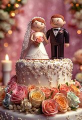 Wedding cake. Generative AI