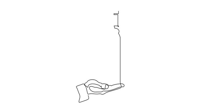 Animated self drawing of continuous line draw of wine bottle and glass isolated on white background. Concept and design elements for wine list, menu