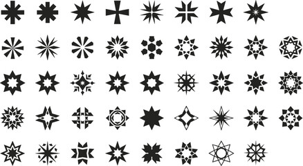 Set of solid black vector music notation silhouettes, including treble clef, eighth notes, and quarter notes, representing melody and rhythm.