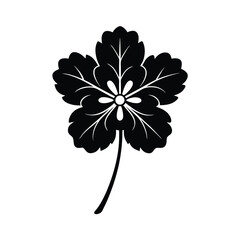 Geranium Flower Icon Vector Illustration