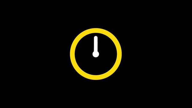 Reality digital timer loading bar icon animation isolated on solid background for web and app design