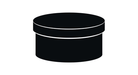 Flat silhouette gift box with rounded lid top design