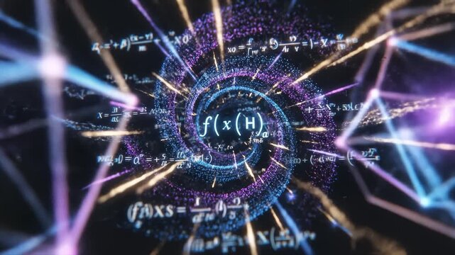 Abstract Visualization of Mathematical Formulae and Equations, With Geometric Structures
