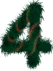 Numbers in Christmas theme