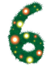 Numbers in Christmas theme