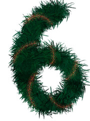 Numbers in Christmas theme