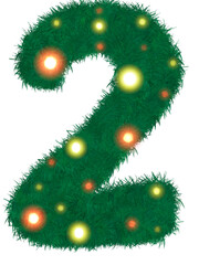 Numbers in Christmas theme