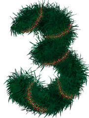 Numbers in Christmas theme