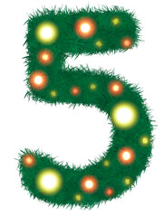 Numbers in Christmas theme