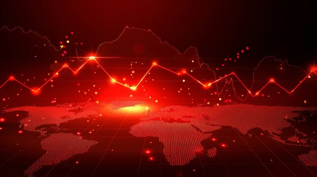 Dramatic decline in stock market graph signifying a major downturn in financial trends