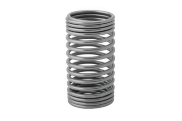 Silver Metal Coil Spring isolated on a transparent background 1