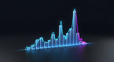 Abstract Financial Graph Background &ndash; Data Visualization & Growth Chart