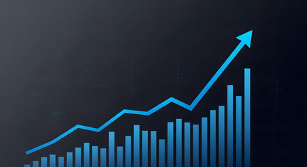 Abstract Financial Graph Background &ndash; Data Visualization & Growth Chart
