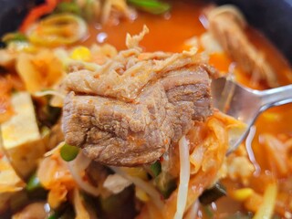 Korean food, aged kimchi stew