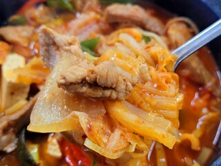 Korean food, aged kimchi stew