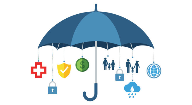 Comprehensive umbrella coverage protecting your family health money and assets offering global safeguard against risk providing total protection