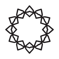 Abstract geometric celtic knot tattoo symbol illustration design element