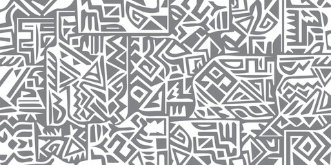 Intricate geometric pattern in black and white abstract design