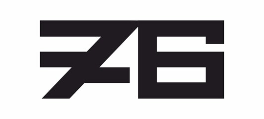 Abstract image of number 76. Isolated raster illustration on white background.