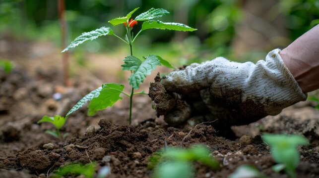 Promoting sustainability and community engagement through tree planting and gardening initiatives