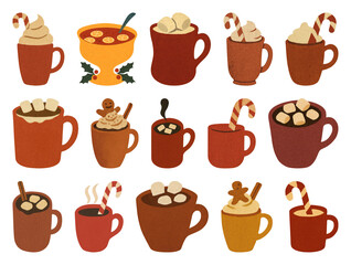 Fototapeta premium Cozy holiday mugs with treats