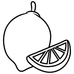 lemon with lemon wedge