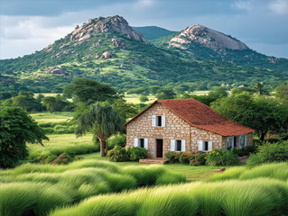 Obraz premium Indian farm landscape