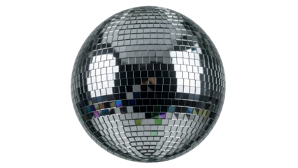 Shiny Disco Ball on Black Background for Party and Celebration