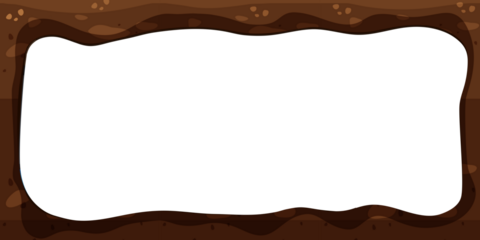 Cartoon chocolate frame border with empty space