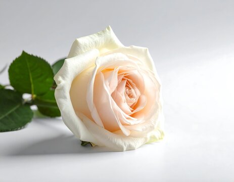 white rose on white background