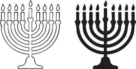 Hanukkah Menorah Vector Illustration