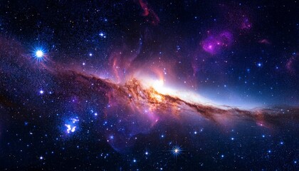 beautiful galaxy background with stars and nebula for space exploration and astronomy themes