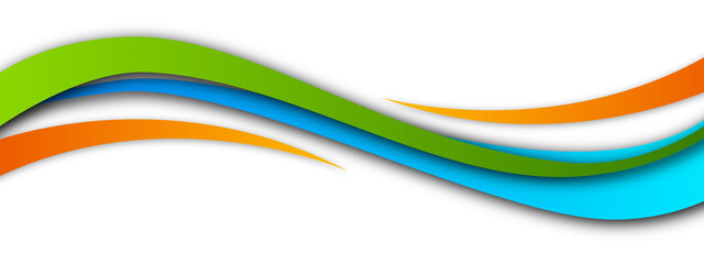 Colorful wavy lines abstract background design template