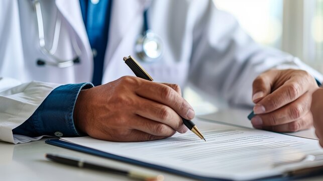 Doctor consulting patient in hospital, emphasizing professionalism in healthcare and medical advice