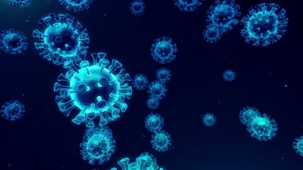  COVID-19 Corona Virus Video Loop Animated Background - Powered by Adobe