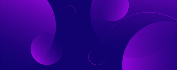 Minimal geometric background. Purple elements with fluid gradient. Dynamic shapes composition