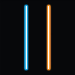 Blue & Orange Vertical Neon Lines