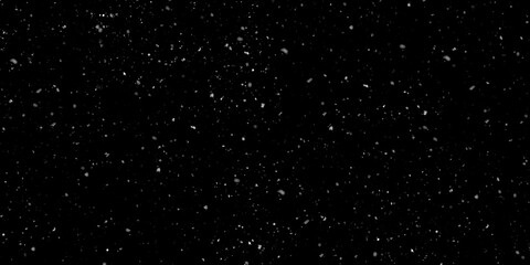 Minimal snow texture overlay featuring very few, tiny white particles scattered lightly across an isolated dark black background