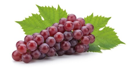 Fototapeta premium purple grape, isolated on white background, clipping path, full depth of field