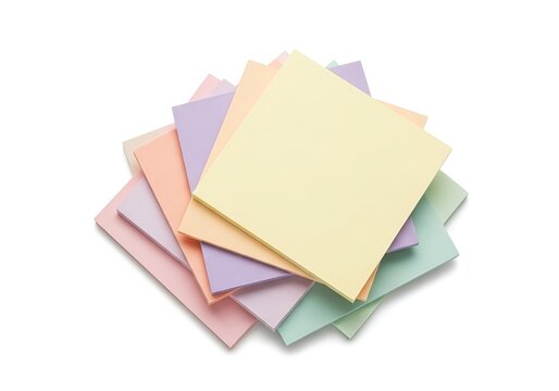 Pastel sticky notes for creative reminders and organization in your modern workspace or stylish office
