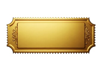 Vintage golden ticket for exclusive event offers a touch of luxury and classic charm for promotions