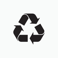 Black Recycling Symbol Icon environment ecology