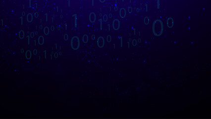 Binary code background imaging technology circuit board. Concept of communication